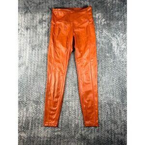 Ethos Legging Pants Women Large Orange Stretch Mid Rise Skinny Yoga Training Gym